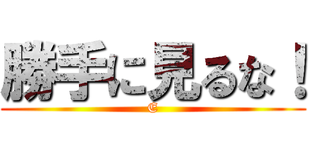 勝手に見るな！ (E)