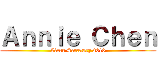 Ａｎｎｉｅ Ｃｈｅｎ (Class Secretary 2016)