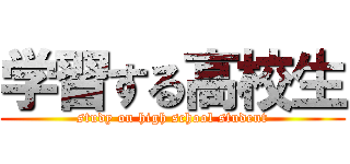 学習する高校生 (study on high school student)