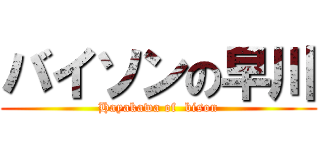 バイソンの早川 (Hayakawa of  bison)