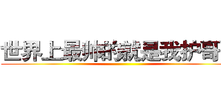 世界上最帅的就是我护哥  ｉ ()