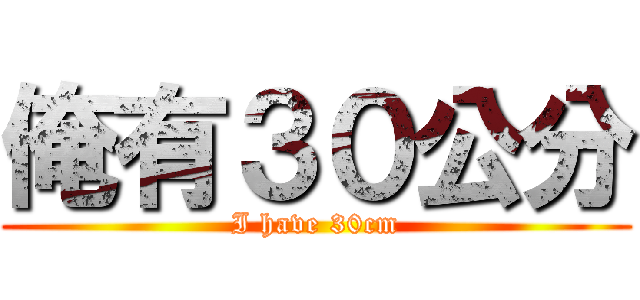 俺有３０公分 (I have 30cm)