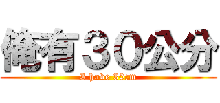 俺有３０公分 (I have 30cm)