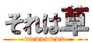 それは草 (wwwwwwww)