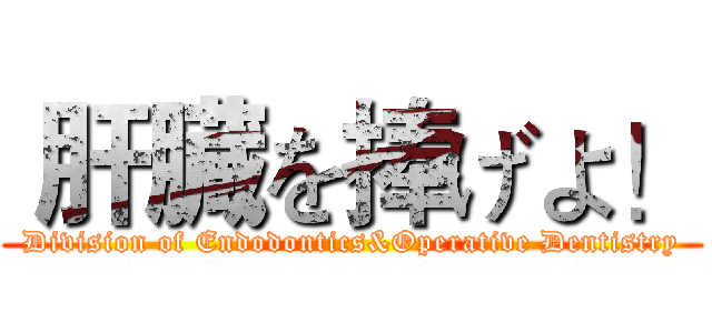  肝臓を捧げよ！ (Division of Endodontics&Operative Dentistry)