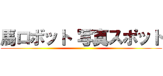 馬ロボット 写真スポット ()