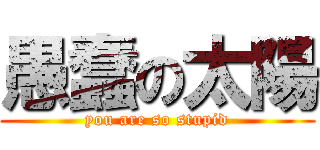 愚蠢の太陽 (you are so stupid)