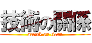 技術の關係 (attack on titan)