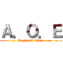 Ａ．Ｏ．Ｅ (Aegis Of Eldia)