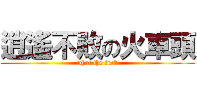 逍遙不敗の火車頭 (what the fuck)