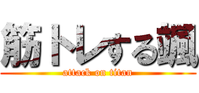 筋トレする颯 (attack on titan)