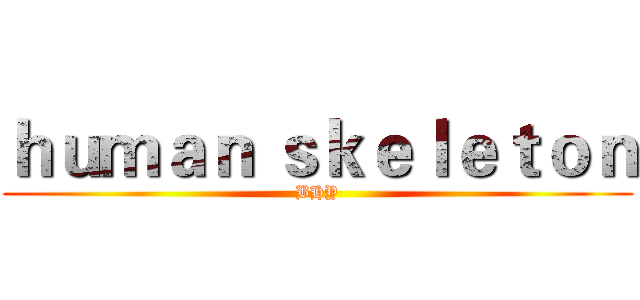 ｈｕｍａｎ ｓｋｅｌｅｔｏｎ (BHY)