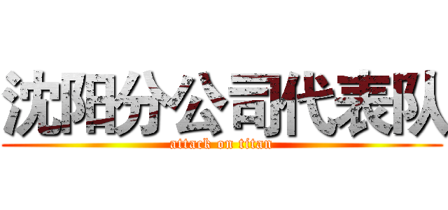 沈阳分公司代表队 (attack on titan)