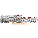 結局寝たのか (attack on titan)