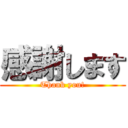 感謝します (Thank you!)