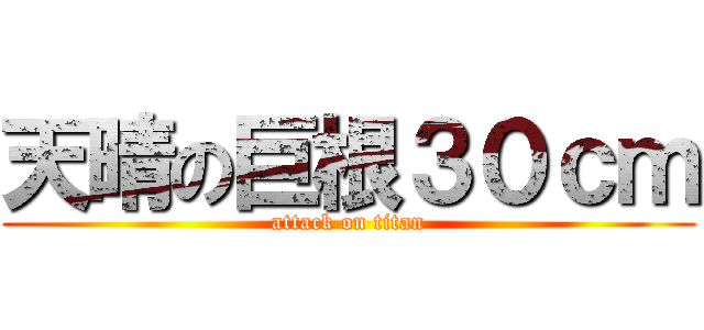 天晴の巨根３０ｃｍ (attack on titan)