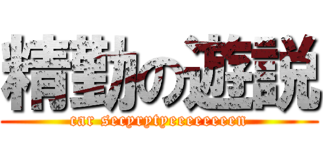 精勤の遊説 (car secyrytyeeeeeeeen)