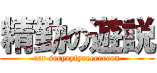 精勤の遊説 (car secyrytyeeeeeeeen)