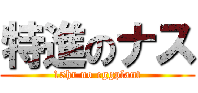 特進のナス (15hr no eggplant)