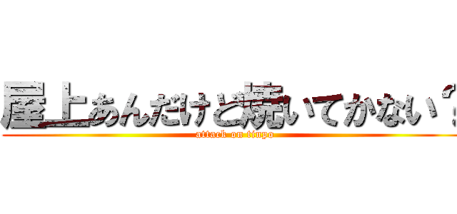 屋上あんだけど焼いてかない？ (attack on tinpo)