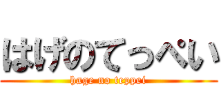 はげのてっぺい (hage no teppei)