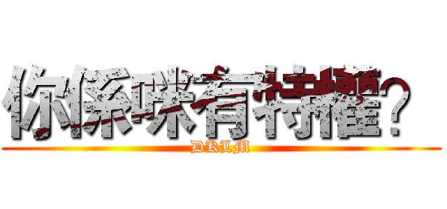 你係咪有特權？ (DKLM)