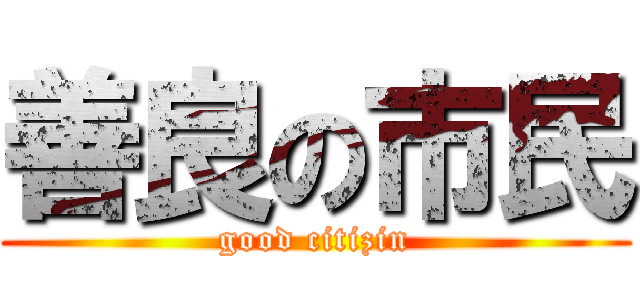 善良の市民 (good citizin)