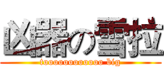 凶器の雪拉 (toooooooooooo big)