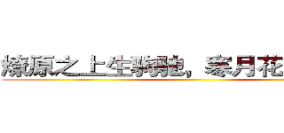 燎原之上生驹驰，寒月花落本无名 ()