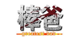 棒爸 (greatest dad)