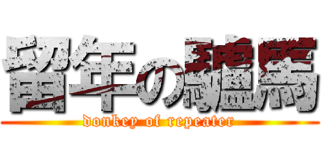 留年の驢馬 (donkey of repeater)