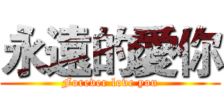 永遠的愛你 (Forever love you)