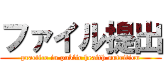 ファイル提出 (practice in public health nutrition)