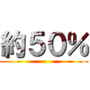 約５０％ ()