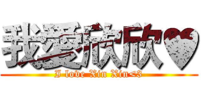 我愛欣欣♥ (I love Xin Xin<3)