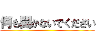 何も聞かないでください ()