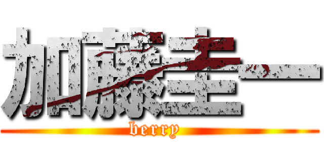 加藤圭一 (berry )