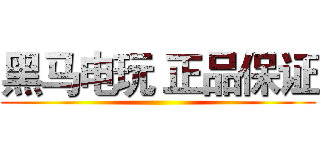 黑马电玩 正品保证 ()