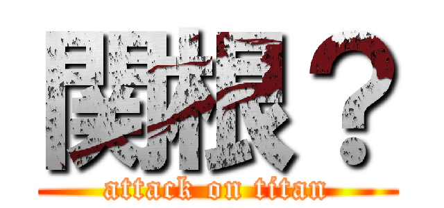 関根？ (attack on titan)