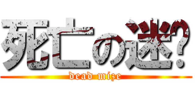 死亡の迷宫 (dead mize)