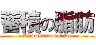 蓄積の脂肪 (Accumulation of fat)