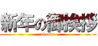 新年の御挨拶 (akeome)