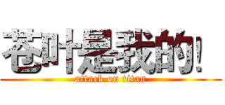 苍叶是我的！ (attack on titan)