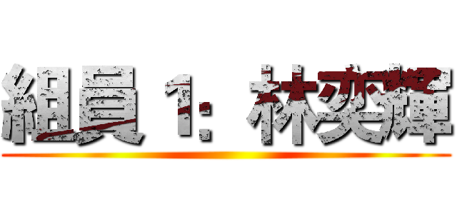 組員１：林奕輝 ()