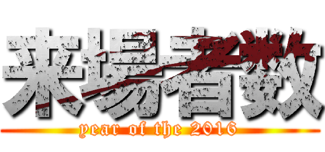 来場者数 (year of the 2016)