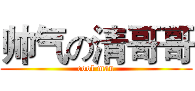 帅气の清哥哥 (cool man)