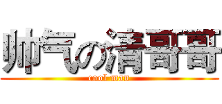 帅气の清哥哥 (cool man)