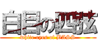 白目の四弦 (white eyes of BASS)