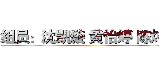 组员：沈凯璇 黄怡婷 陈炜青 ()