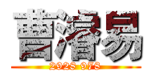 曹濬易 (2928 978)